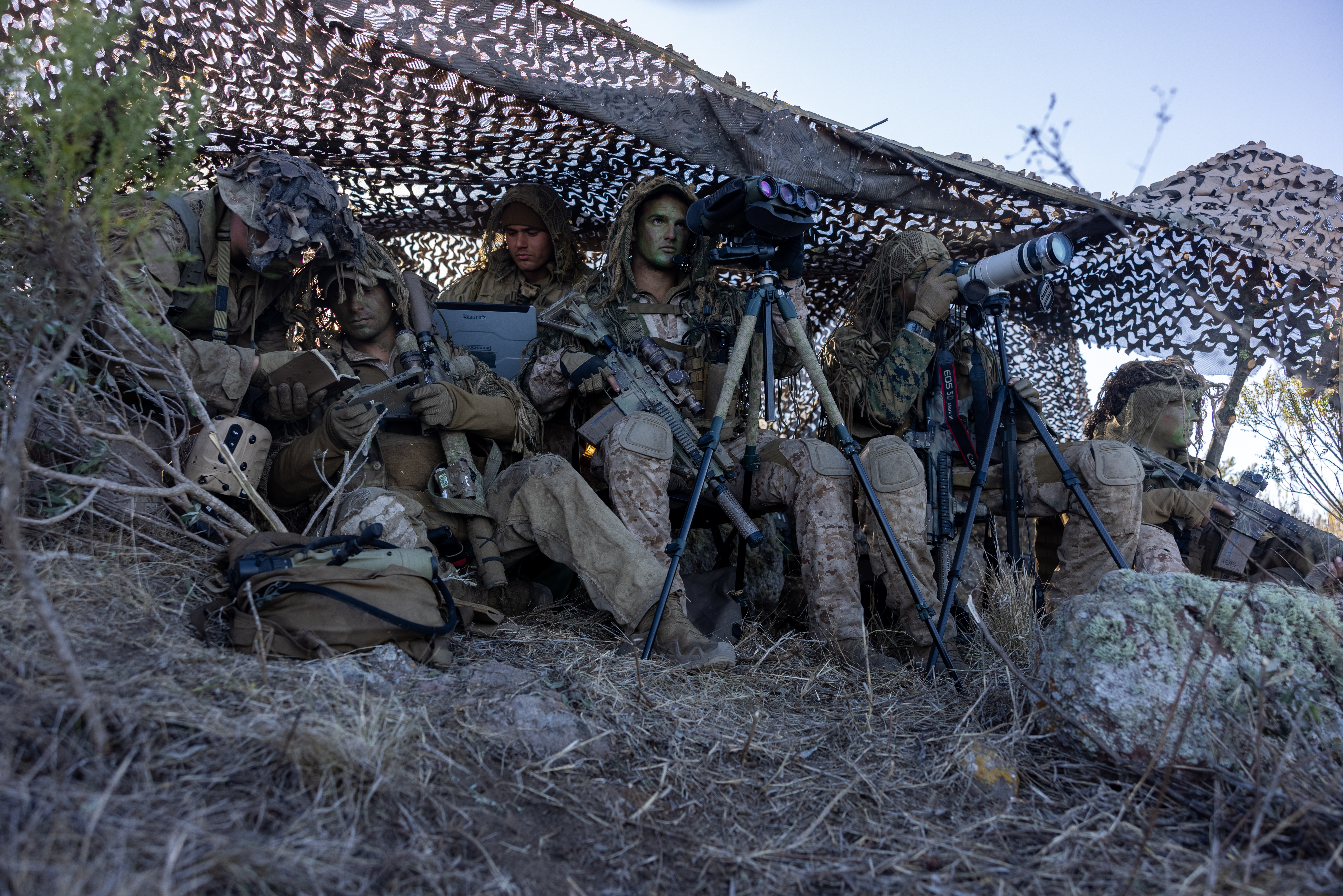 This is an image of Marines training on San Clemente island.